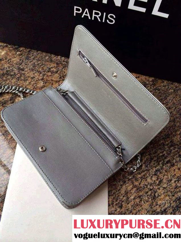 Chanel WOC Bag in Patent Grey 2014