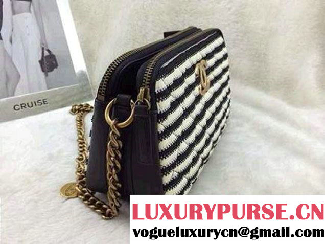 Chanel Navy Coco Sailor with Double zipper Chain (WOC) Flap Bag 2014
