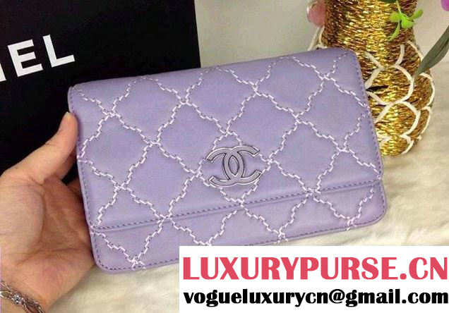 Chanel Hampton Wallet On Chain(WOC) Bag in Lilas