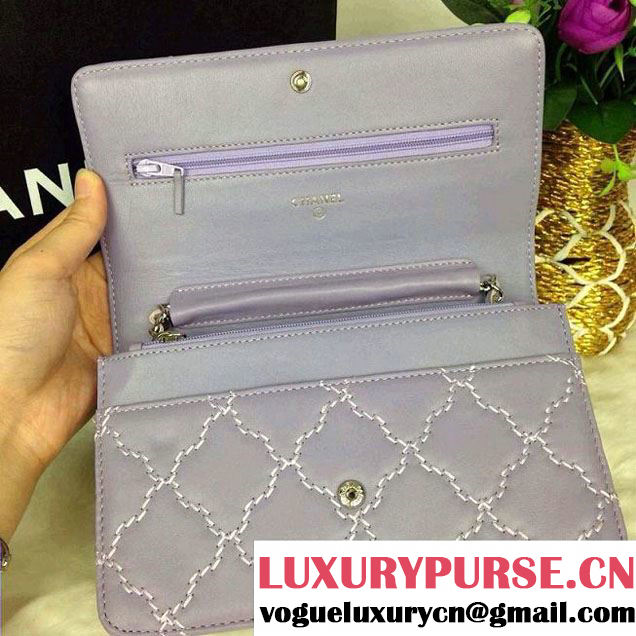 Chanel Hampton Wallet On Chain(WOC) Bag in Lilas