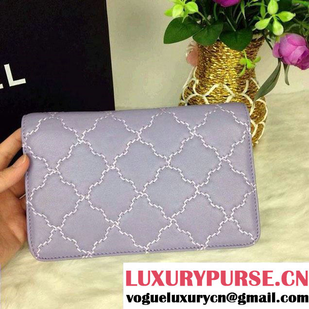 Chanel Hampton Wallet On Chain(WOC) Bag in Lilas