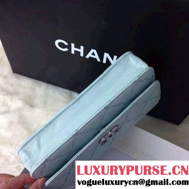 Chanel Hampton Wallet On Chain(WOC) Bag in Pale Turquoise
