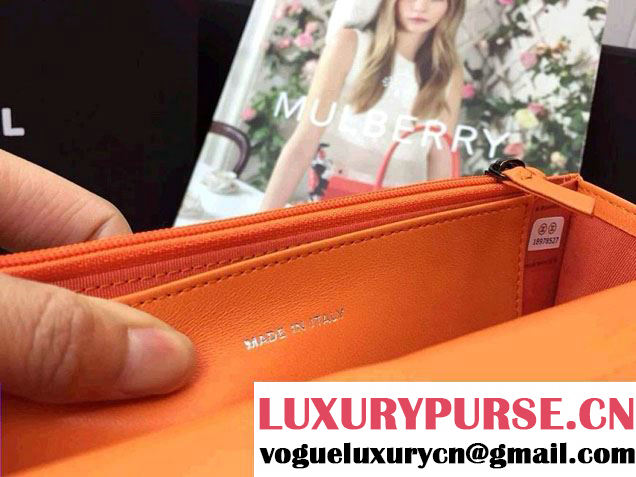 Chanel Velvet WOC Wallet On Chain Bag A33814 Y09134 Orange 2014