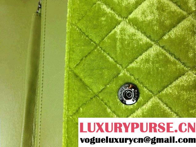 Chanel Velvet WOC Wallet On Chain Bag A33814 Y09134 Green 2014