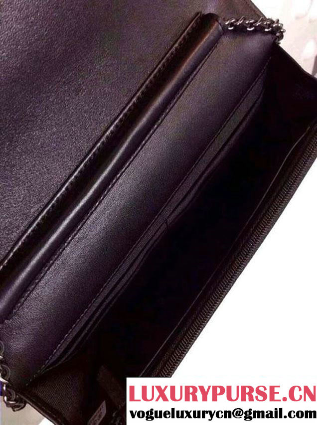 Chanel Chevron Boy Wallet On Chain (WOC) Clutch Bag A80546 2015