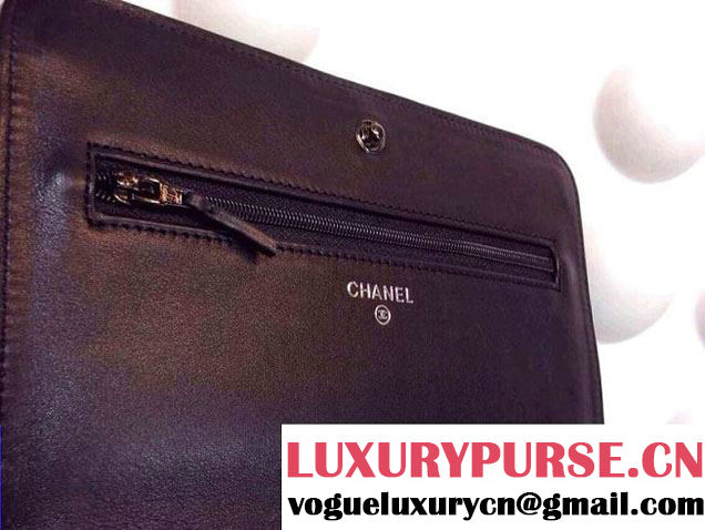 Chanel Chevron Boy Wallet On Chain (WOC) Clutch Bag A80546 2015