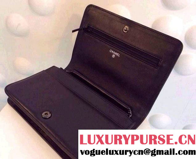Chanel Chevron Boy Wallet On Chain (WOC) Clutch Bag A80546 2015