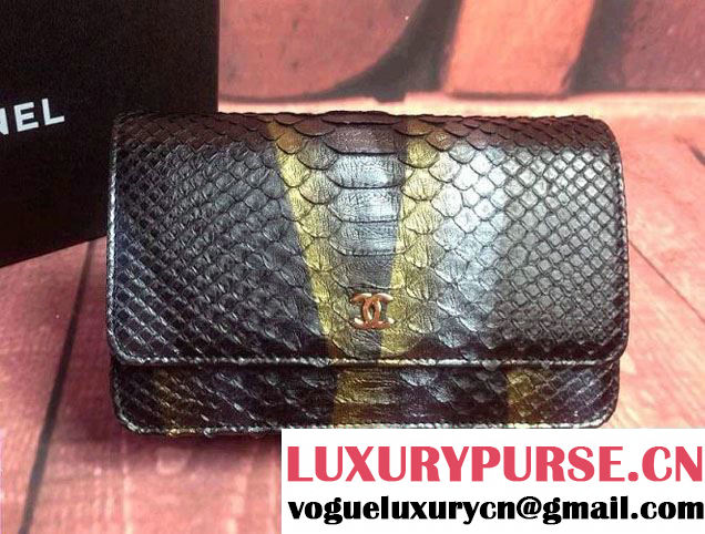 Chanel Python Wallet On Chain (WOC) Bag