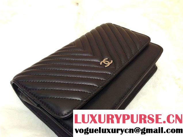 Chanel Quilting Chevron Wallet On Chain (WOC) Bag 2015