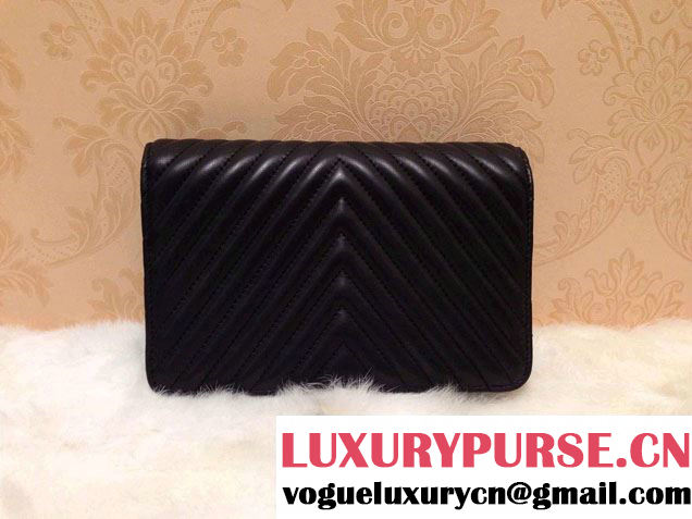 Chanel Quilting Chevron Wallet On Chain (WOC) Bag 2015