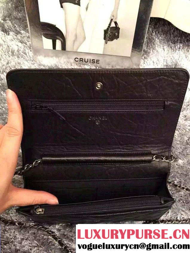 Chanel Embellished With Charms Wallet On Chain (WOC) Bag A80442 Black 2015