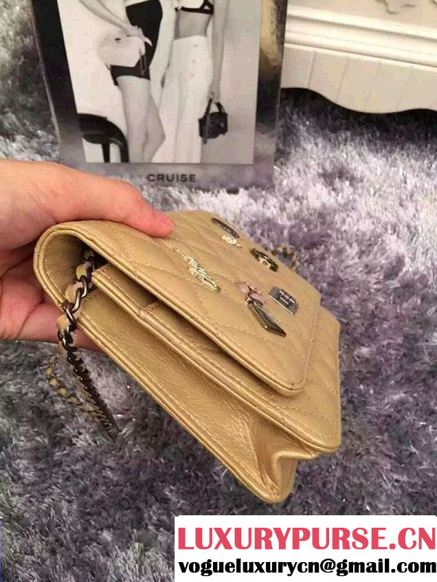 Chanel Embellished With Charms Wallet On Chain (WOC) Bag A80442 Gold 2015