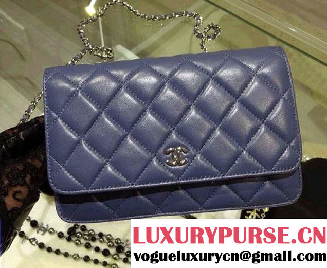 Chanel Wallet On Chain WOC Bag A33814 in Lambskin Leather Lavender