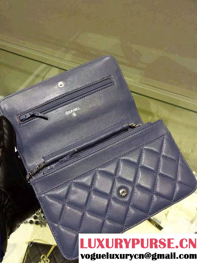 Chanel Wallet On Chain WOC Bag A33814 in Lambskin Leather Lavender