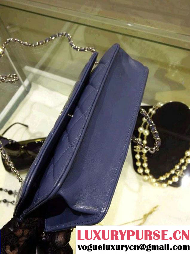 Chanel Wallet On Chain WOC Bag A33814 in Lambskin Leather Lavender