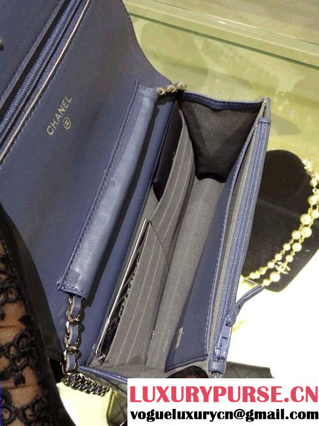 Chanel Wallet On Chain WOC Bag A33814 in Lambskin Leather Lavender