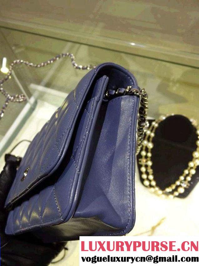 Chanel Wallet On Chain WOC Bag A33814 in Lambskin Leather Lavender