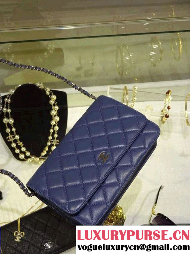 Chanel Wallet On Chain WOC Bag A33814 in Lambskin Leather Lavender