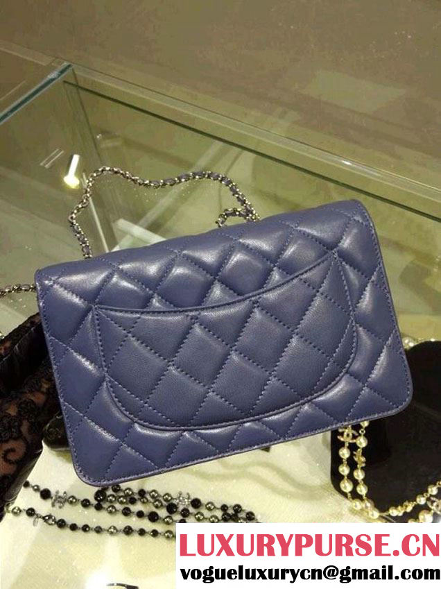 Chanel Wallet On Chain WOC Bag A33814 in Lambskin Leather Lavender