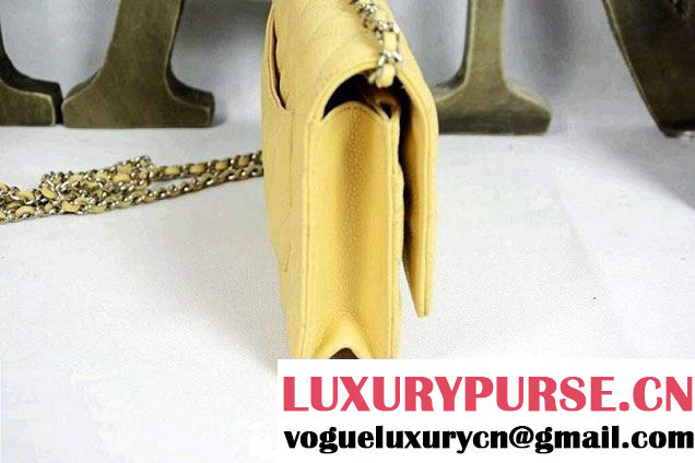 Chanel Wallet On Chain WOC Bag A33814 in Caviar Leather Yellow