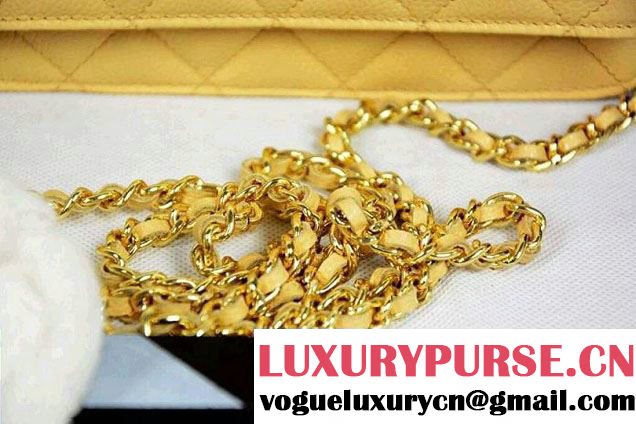 Chanel Wallet On Chain WOC Bag A33814 in Caviar Leather Yellow