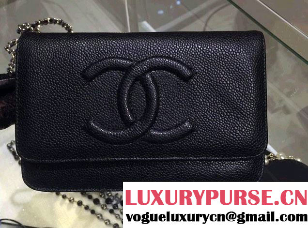 Chanel Timeless CC Wallet On Chain WOC Bag Black