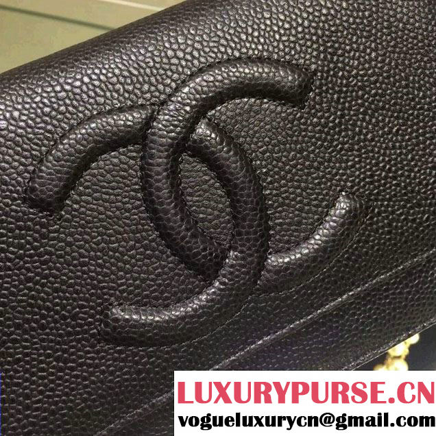 Chanel Timeless CC Wallet On Chain WOC Bag Black