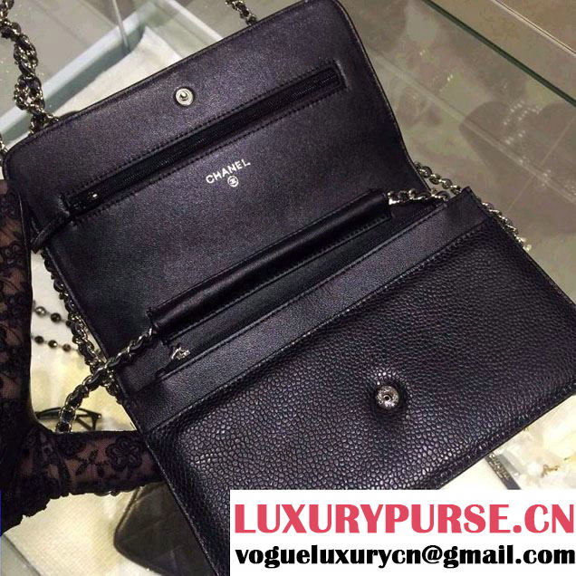 Chanel Timeless CC Wallet On Chain WOC Bag Black