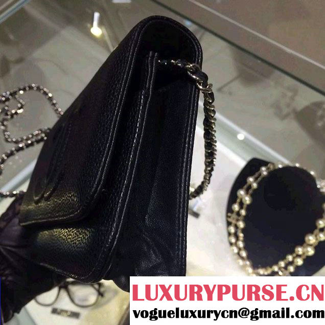 Chanel Timeless CC Wallet On Chain WOC Bag Black