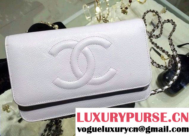 Chanel Timeless CC Wallet On Chain WOC Bag White