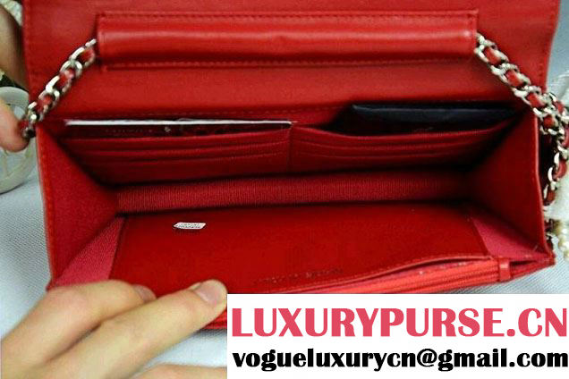 Chanel Timeless CC Wallet On Chain WOC Bag Red