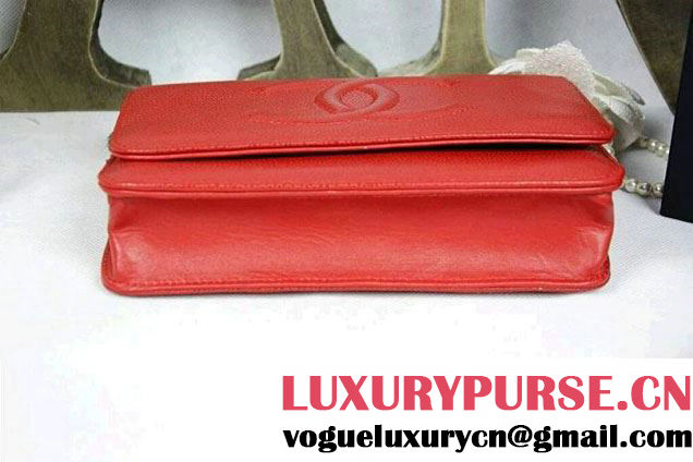 Chanel Timeless CC Wallet On Chain WOC Bag Red
