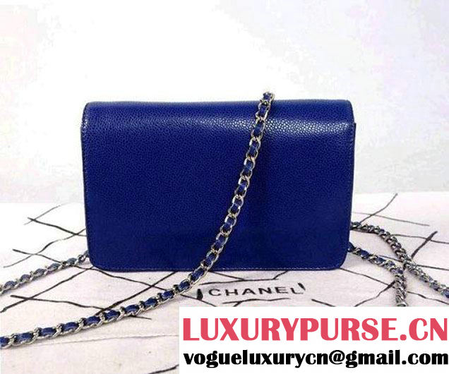 Chanel Timeless CC Wallet On Chain WOC Bag Royal Blue