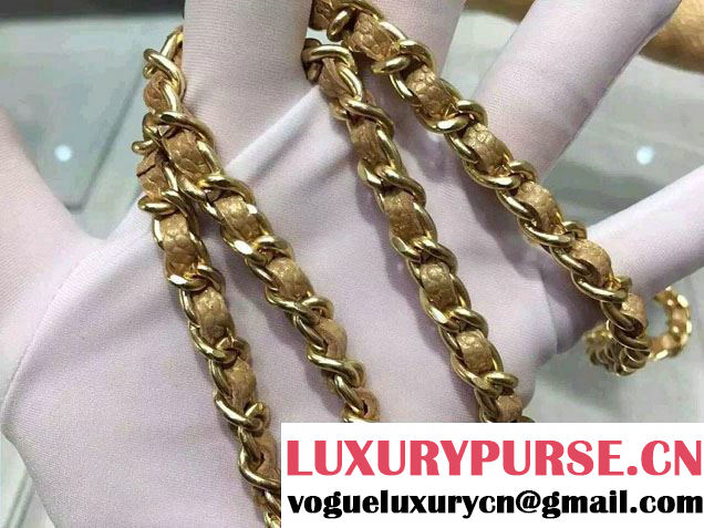 Chanel Caviar Leather Golden Wallet On Chain WOC Bag Gold 2015