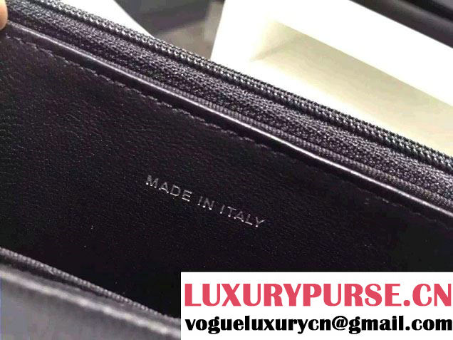 Chanel Boy Patent Calfskin Wallet On Chain WOC Bag Black 2015