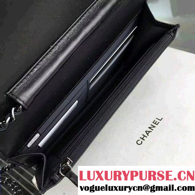 Chanel Quilting Lambskin Wallet On Chain WOC Bag Black 2015/2016