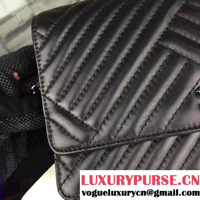 Chanel Quilting Lambskin Wallet On Chain WOC Bag Black 2015/2016