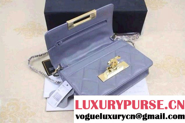 Chanel Sheepskin Golden Class Wallet On Chain WOC Bag Lilac
