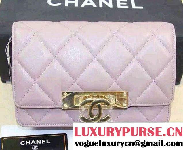 Chanel Sheepskin Golden Class Wallet On Chain WOC Bag Lavender