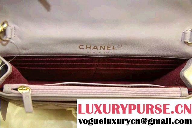 Chanel Sheepskin Golden Class Wallet On Chain WOC Bag Lavender