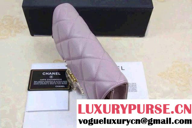 Chanel Sheepskin Golden Class Wallet On Chain WOC Bag Lavender