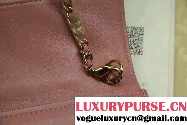Chanel Sheepskin Golden Class Wallet On Chain WOC Bag Nude Pink