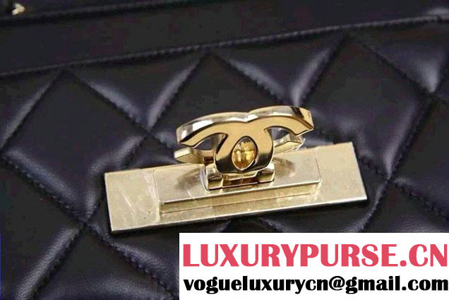Chanel Sheepskin Golden Class Wallet On Chain WOC Bag Black
