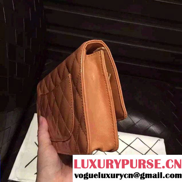 Chanel Wallet On Chain WOC Bag A33814 in Patent Leather Apricot