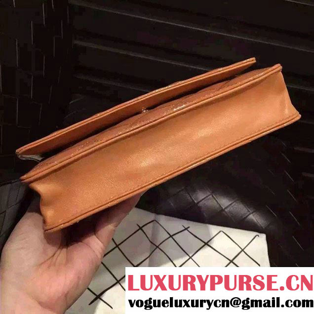 Chanel Wallet On Chain WOC Bag A33814 in Patent Leather Apricot