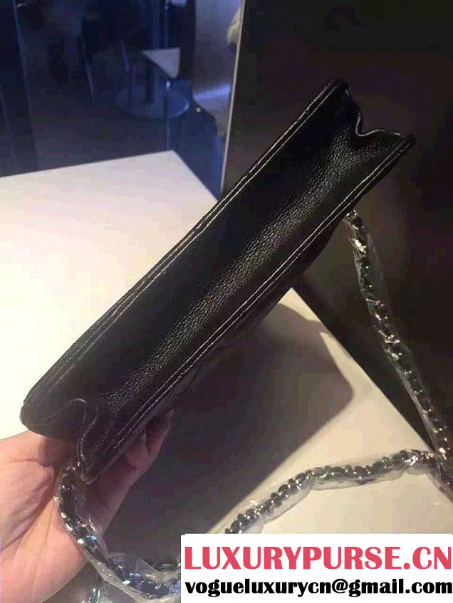 Chanel Iridescent Wallet On Chain WOC Bag with Rainbow Hardware Black 2016