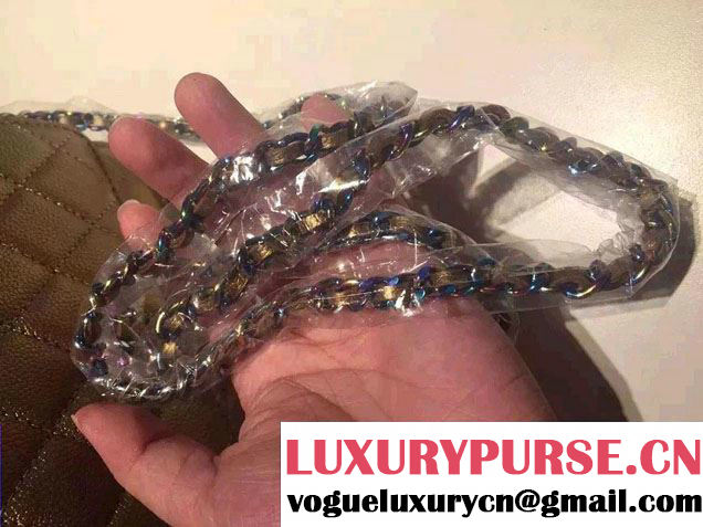 Chanel Iridescent Wallet On Chain WOC Bag with Rainbow Hardware Gold 2016