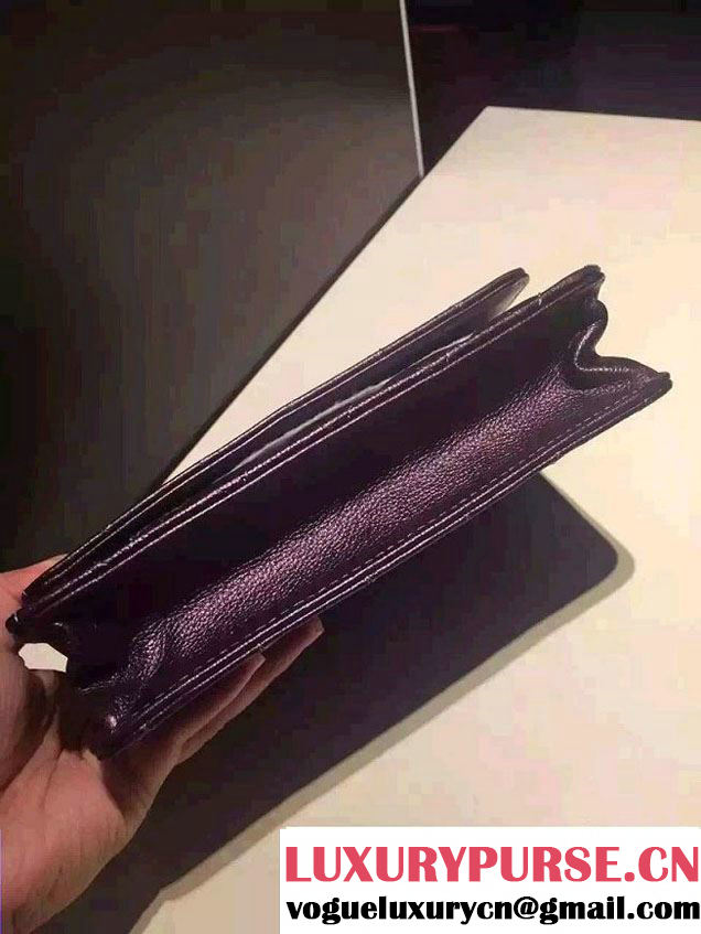 Chanel Iridescent Wallet On Chain WOC Bag with Rainbow Hardware Purple 2016