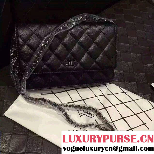 Chanel Wallet On Chain WOC Bag So Black 2016