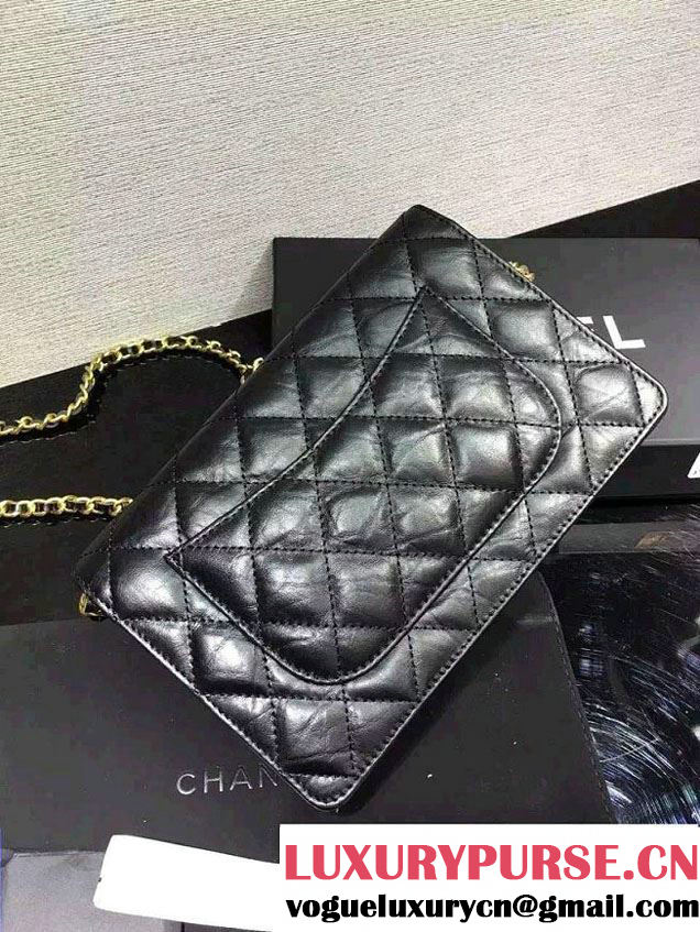 Chanel Lucky Charms Casino Badges Reissue Wallet On Chain WOC Bag Black 2016